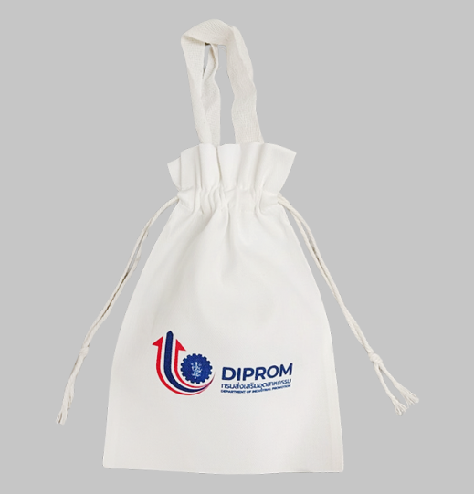 ถุงผ้าหูรูดสกรีนโลโก้