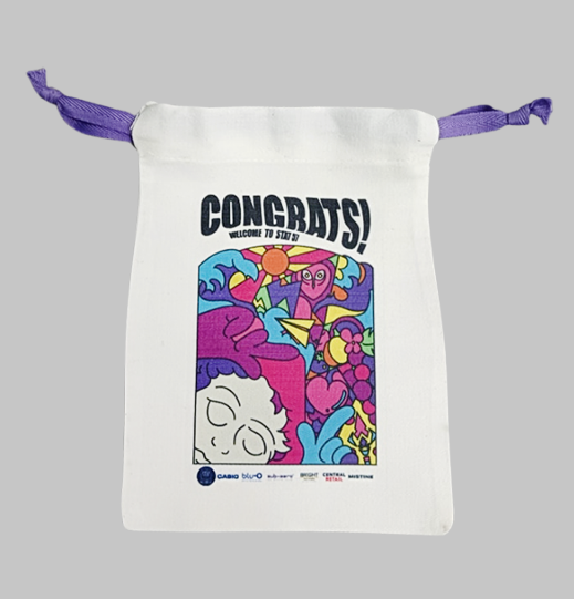 ถุงผ้าหูรูดสกรีนโลโก้