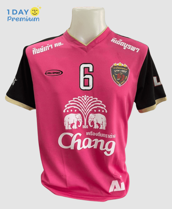 เสื้อคอวีพิมพ์ลาย
