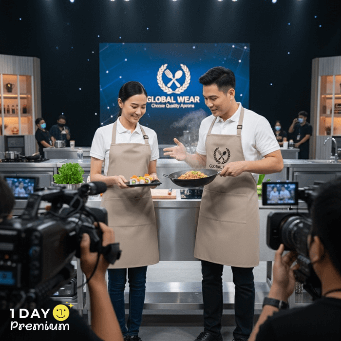 รับผลิตผ้ากันเปื้อนสกรีน